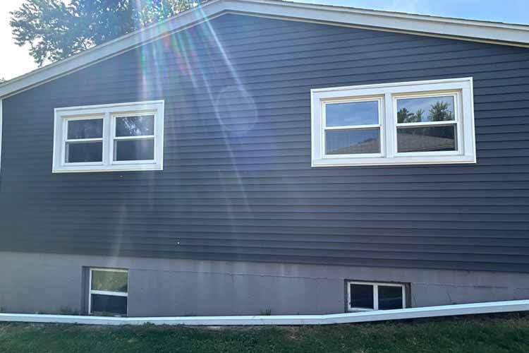 After residential home siding